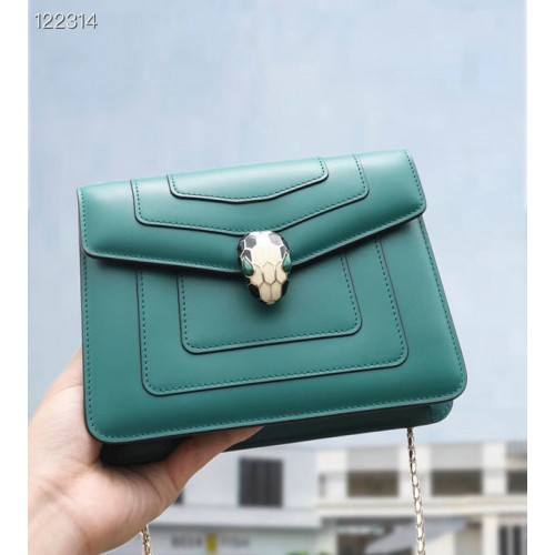 Bvlgari Serpenti Forever Calf leather Crossbody Bag 20291 Emerald Bvlgari Serpenti Forever Calf leather Crossbody Bag 20291 Emerald
