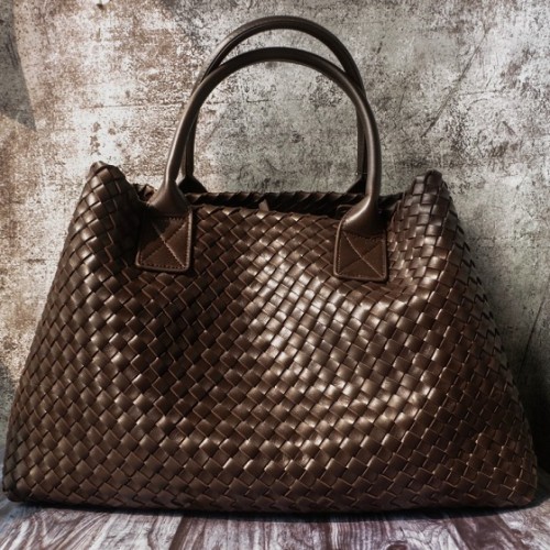 Bottega Veneta Shopping Bag Braided Leather In Brown Bottega Veneta Shopping Bag Braided Leather In Brown
