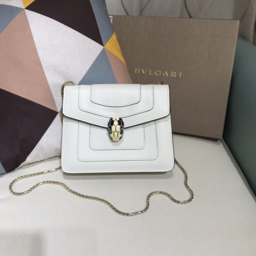 Bvlgari Serpenti Forever Calf leather Crossbody Bag 34559 White Bvlgari Serpenti Forever Calf leather Crossbody Bag 34559 White