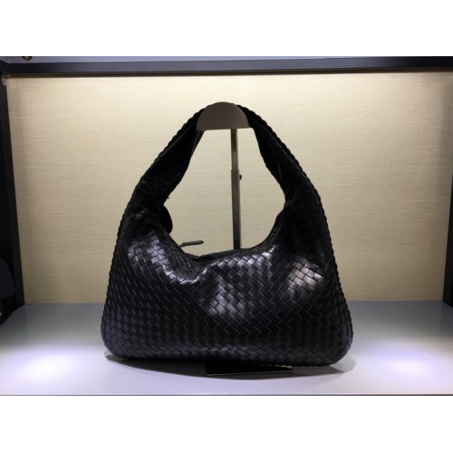 Bottega Veneta Lambskin Shoulder Bag 5091 Black Bottega Veneta Lambskin Shoulder Bag 5091 Black