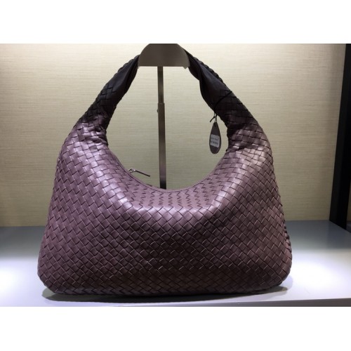 Bottega Veneta Lambskin Shoulder Bag 5091 Dark Purple Bottega Veneta Lambskin Shoulder Bag 5091 Dark Purple