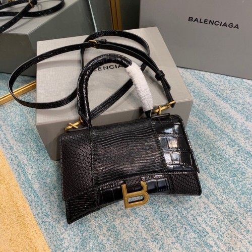 Balenciaga Women's Hourglass Top Handle Bag in Black Balenciaga Women's Hourglass Top Handle Bag in Black