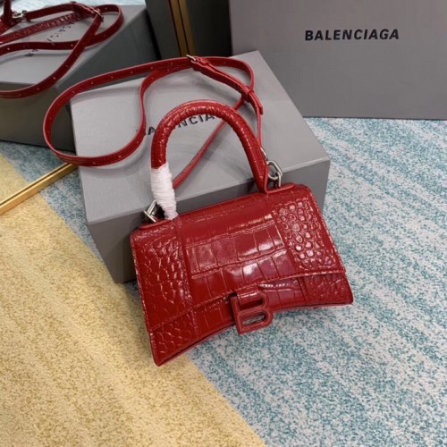 Balenciaga Women's Hourglass Top Handle Bag in Red Balenciaga Women's Hourglass Top Handle Bag in Red