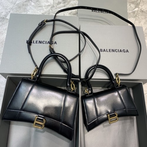 Balenciag Hourglass Bag In Black/G Balenciag Hourglass Bag In Black/G