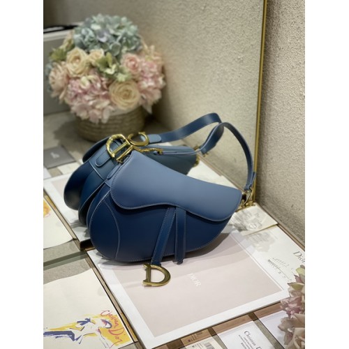 Dior Saddle Bag Calfskin Indigo Blue Gradient Dior Saddle Bag Calfskin Indigo Blue Gradient