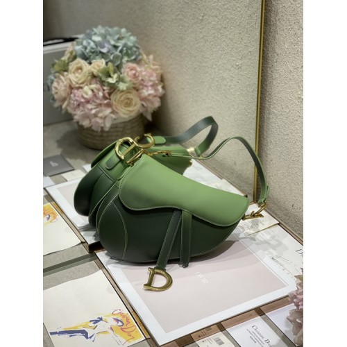 Dior Saddle Bag Calfskin Indigo Green Gradient Dior Saddle Bag Calfskin Indigo Green Gradient