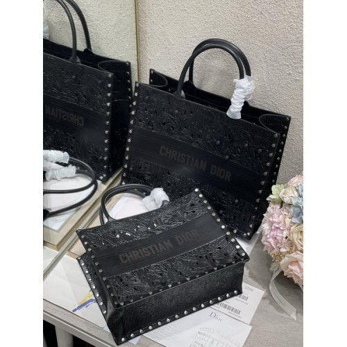 Dior Tote Bag Floral and Embroidered Leather Bag Black Dior Tote Bag Floral and Embroidered Leather Bag Black