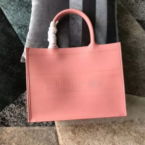 Christian Dior Calfskin Embossed Small Book Tote Pink Christian Dior Calfskin Embossed Small Book Tote Pink