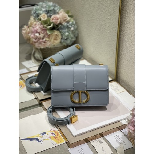 Dior 30 Montaigne Bag Gray Box Calfskin Dior 30 Montaigne Bag Gray Box Calfskin