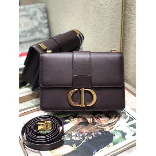 Dior 30 Montaigne Bag Maroon Box Calfskin Dior 30 Montaigne Bag Maroon Box Calfskin