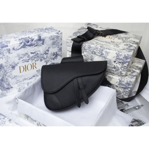 Dior Homme Saddle Bag Black With Black Stitching Dior Homme Saddle Bag Black With Black Stitching
