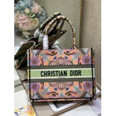Dior Book Tote Embroidery Bags 1286 Colorful flowers GM
