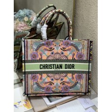 Dior Book Tote Embroidery Bags 1286 Colorful flowers MM