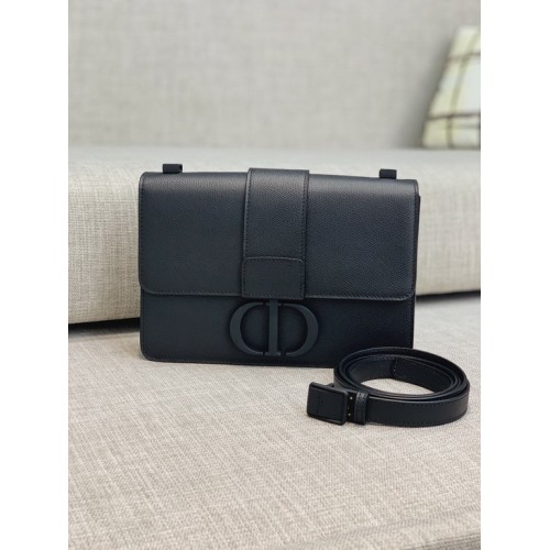 Dior 30 Montaigne Bag Ultramatte Grained Calfskin In Black Dior 30 Montaigne Bag Ultramatte Grained Calfskin In Black