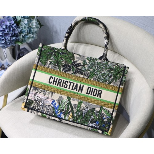 Dior Book Tote Embroidery Bag Green Tree Dior Book Tote Embroidery Bag Green Tree