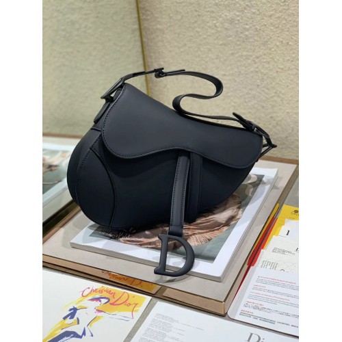 Dior Oblique Saddle Bag Leather Black/B Dior Oblique Saddle Bag Leather Black/B