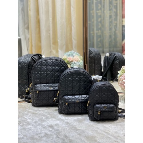 Dior Oblique Black Cannage Lambskin Backpack Dior Oblique Black Cannage Lambskin Backpack