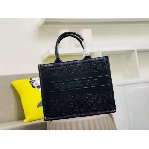 Dior Book Tote Dior Oblique Embossed Calfskin Small 36cm Black Dior Book Tote Dior Oblique Embossed Calfskin Small 36cm Black