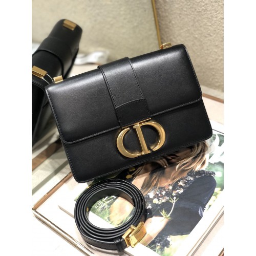 Dior 30 Montaigne Flap Bag Black Dior 30 Montaigne Flap Bag Black