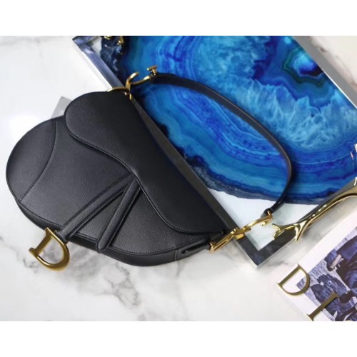 Dior Oblique Saddle Bag M0446 Leather Black Dior Oblique Saddle Bag M0446 Leather Black