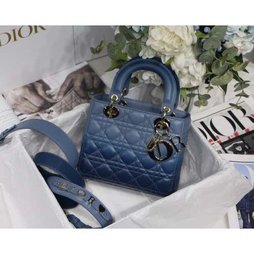 Dior My ABCDior Bag Gradient Cannage Lambskin M0538 in Blue Dior My ABCDior Bag Gradient Cannage Lambskin M0538 in Blue