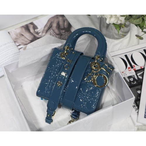 Dior My ABCDior Bag Patent leather M0538 Dark blue Dior My ABCDior Bag Patent leather M0538 Dark blue