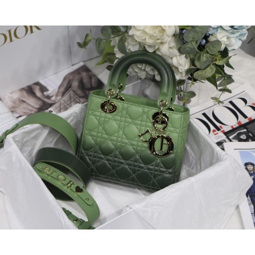 Dior My ABCDior Bag Gradient Cannage Lambskin M0538 in Green Dior My ABCDior Bag Gradient Cannage Lambskin M0538 in Green