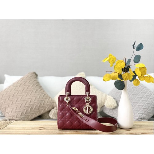 Lady Dior My ABCDior Bag lambskin M0538 Claret Lady Dior My ABCDior Bag lambskin M0538 Claret