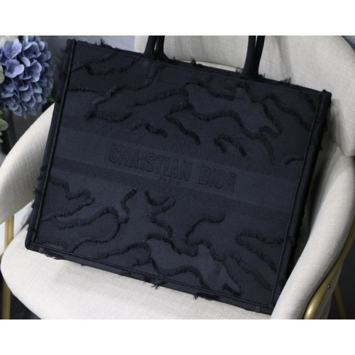 Dior Book Tote in Blck Camouflage Embroidered Canvas Dior Book Tote in Blck Camouflage Embroidered Canvas