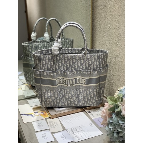 Dior Catherine Tote Bag Embroidery Bag In Gray Dior Catherine Tote Bag Embroidery Bag In Gray