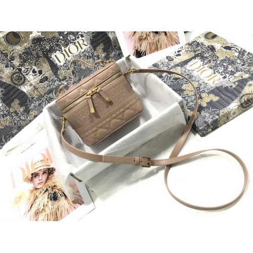 Dior Small DiorTravel Vanity Case Beige Cannage Lambskin Dior Small DiorTravel Vanity Case Beige Cannage Lambskin