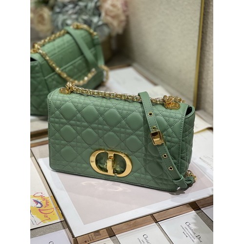 Medium Dior Caro Bag Supple Cannage Calfskin M9241 Green Medium Dior Caro Bag Supple Cannage Calfskin M9241 Green