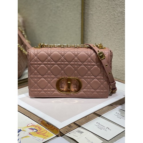Medium Dior Caro Bag Supple Cannage Calfskin M9241 Pink Medium Dior Caro Bag Supple Cannage Calfskin M9241 Pink