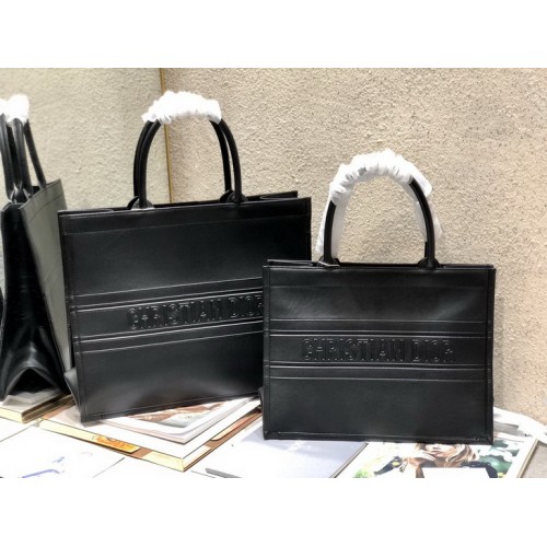 Dior Book Tote Bag Calf Leather Black Dior Book Tote Bag Calf Leather Black