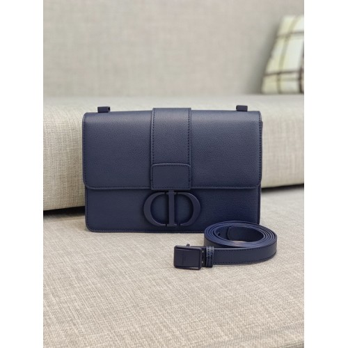 Dior 30 Montaigne Bag Ultramatte Grained Calfskin In Dark Blue Dior 30 Montaigne Bag Ultramatte Grained Calfskin In Dark Blue
