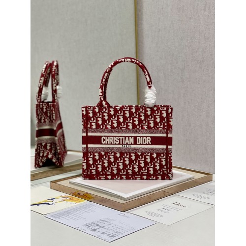 Dior Book Tote 26.5cm Wine Red D Dior Book Tote 26.5cm Wine Red D