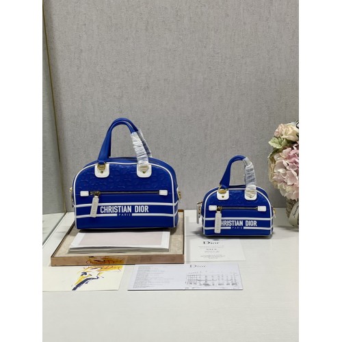 Dior Vibe Classic Bowling Bag Blue Dior Vibe Classic Bowling Bag Blue