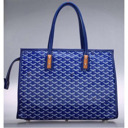 Goyard Goyardine Marquises Tote Blue Goyard Goyardine Marquises Tote Blue