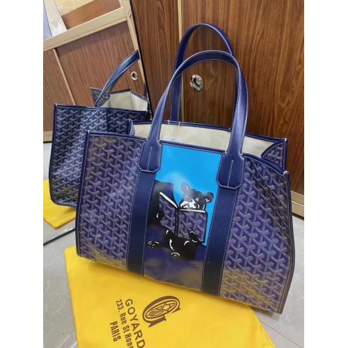 Goyard 2020 SS The Villette Tote French bulldog Blue Goyard 2020 SS The Villette Tote French bulldog Blue