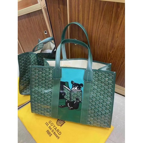 Goyard 2020 SS The Villette Tote French bulldog Green Goyard 2020 SS The Villette Tote French bulldog Green