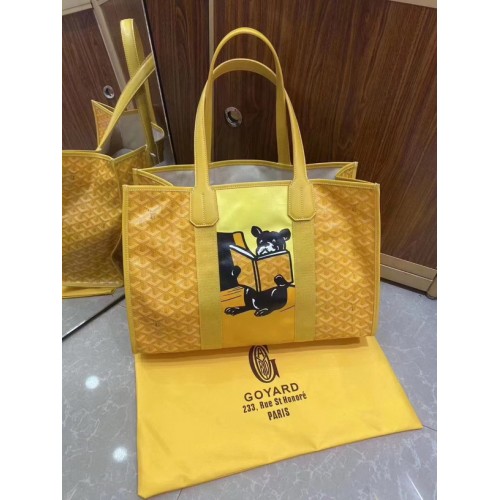 Goyard 2020 SS The Villette Tote French bulldog Yellow Goyard 2020 SS The Villette Tote French bulldog Yellow