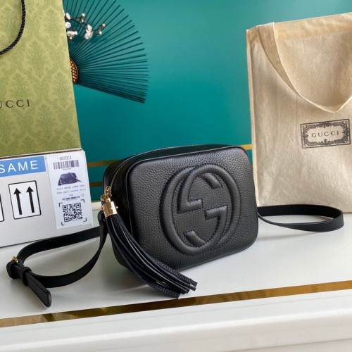 Gucci Soho Disco Shoulder Bag 308364 Leather In Black Gucci Soho Disco Shoulder Bag 308364 Leather In Black