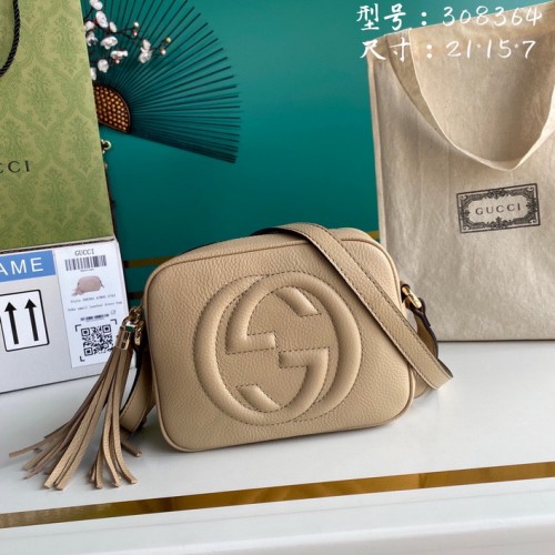 Gucci Soho Disco Shoulder Bag 308364 Leather In Light Grey Gucci Soho Disco Shoulder Bag 308364 Leather In Light Grey