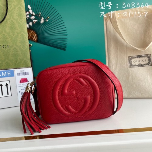 Gucci Soho Disco Shoulder Bag 308364 Leather In Red Gucci Soho Disco Shoulder Bag 308364 Leather In Red