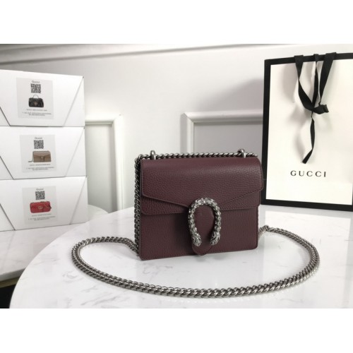 Gucci Dionysus leather mini bag 421970 Maroon Leather Gucci Dionysus leather mini bag 421970 Maroon Leather