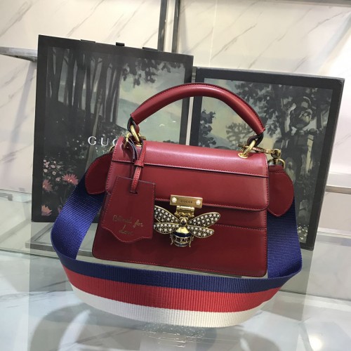 Gucci Calfskin Queen Margaret Small Bag 476541 Red Gucci Calfskin Queen Margaret Small Bag 476541 Red
