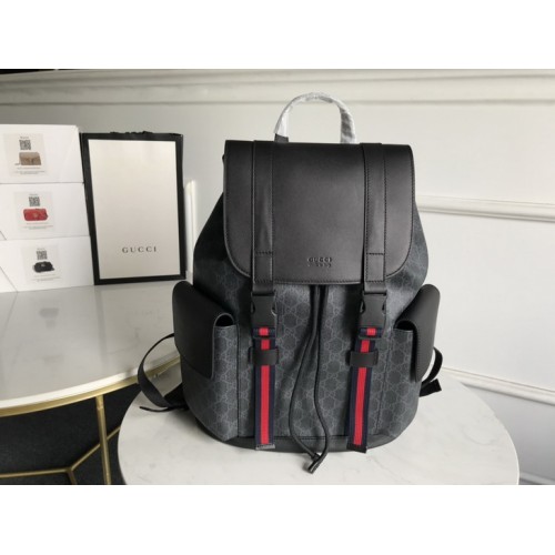 Gucci GG Black Backpack 495563 In Black Gucci GG Black Backpack 495563 In Black