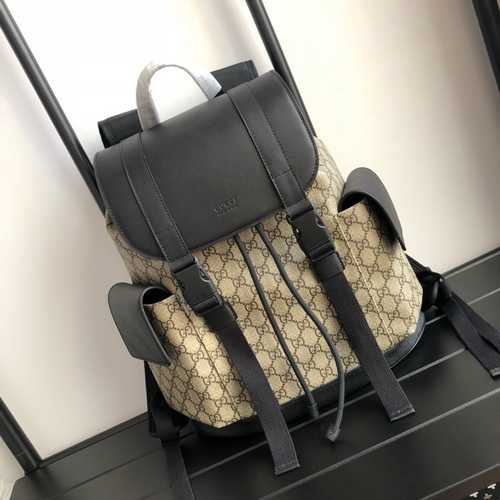 Gucci GG Black Backpack 495563 In White Gucci GG Black Backpack 495563 In White