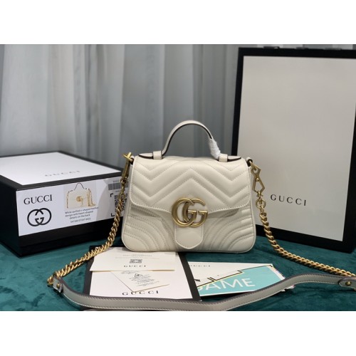 Gucci GG Marmont shoulder bag 547260 White Gucci GG Marmont shoulder bag 547260 White