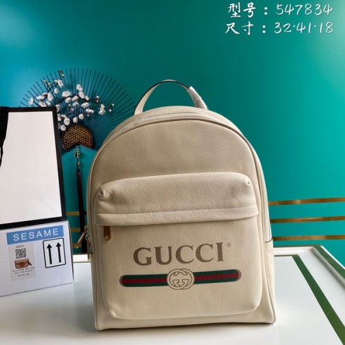 Gucci Print leather backpack 547834 White Gucci Print leather backpack 547834 White